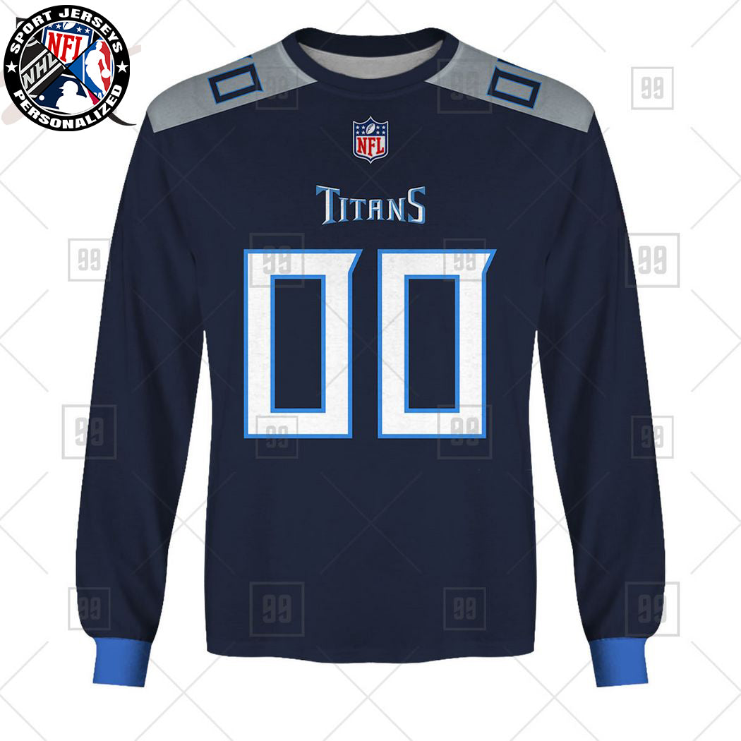 Personalized NFL Tennessee Titans Home Jersey Style Sweatshirt NH24