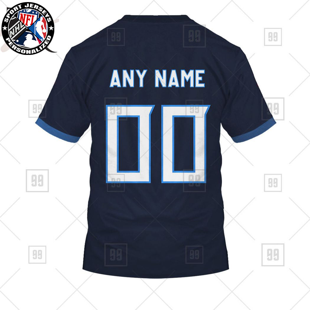 Personalized NFL Tennessee Titans Home Jersey Style T-shirt NH24