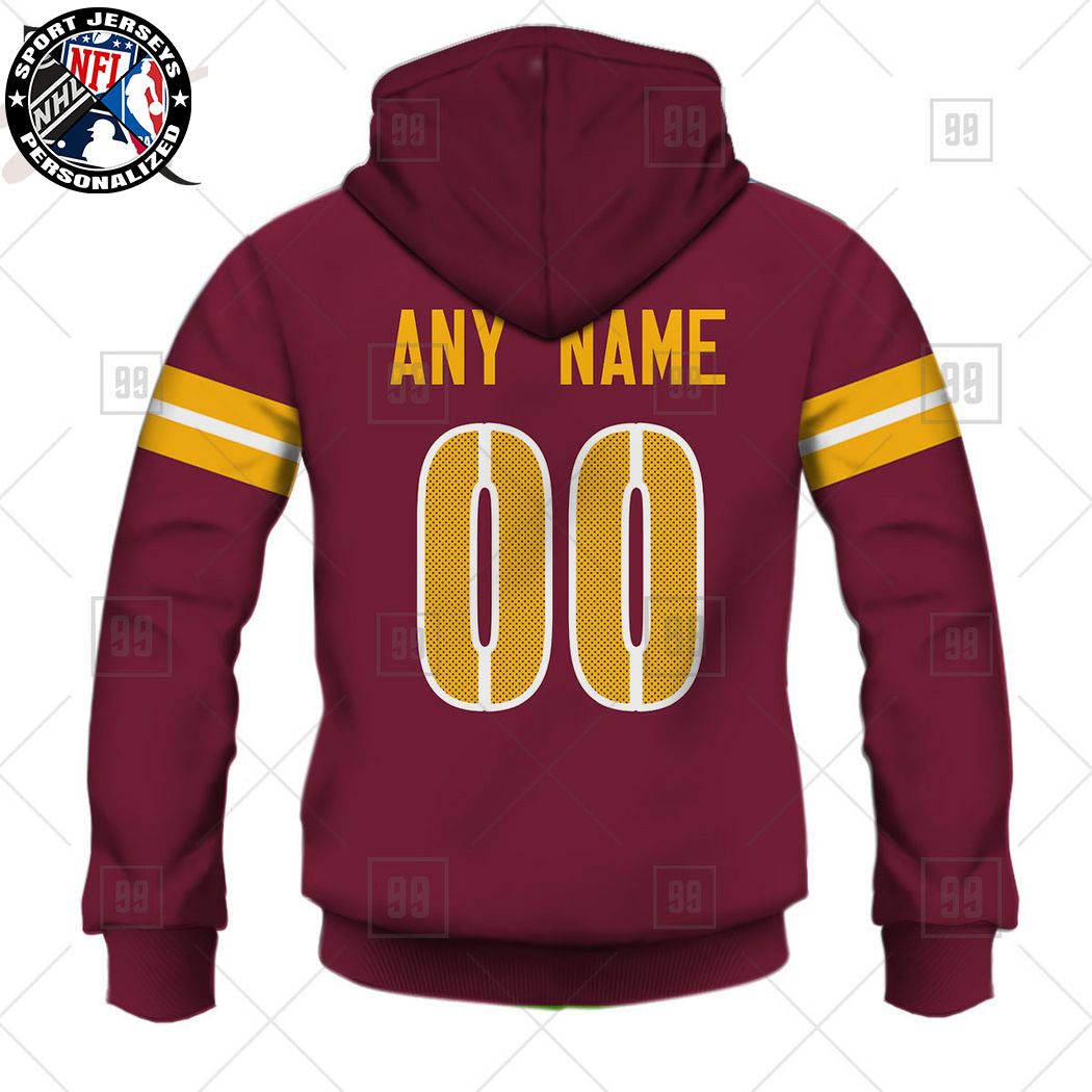 Personalized NFL Washington Commanders Home Jersey Style Hoodie NH24