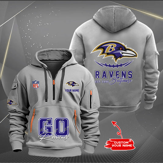 Baltimore Ravens New Personalized Quarter Men's Hoodie NH24