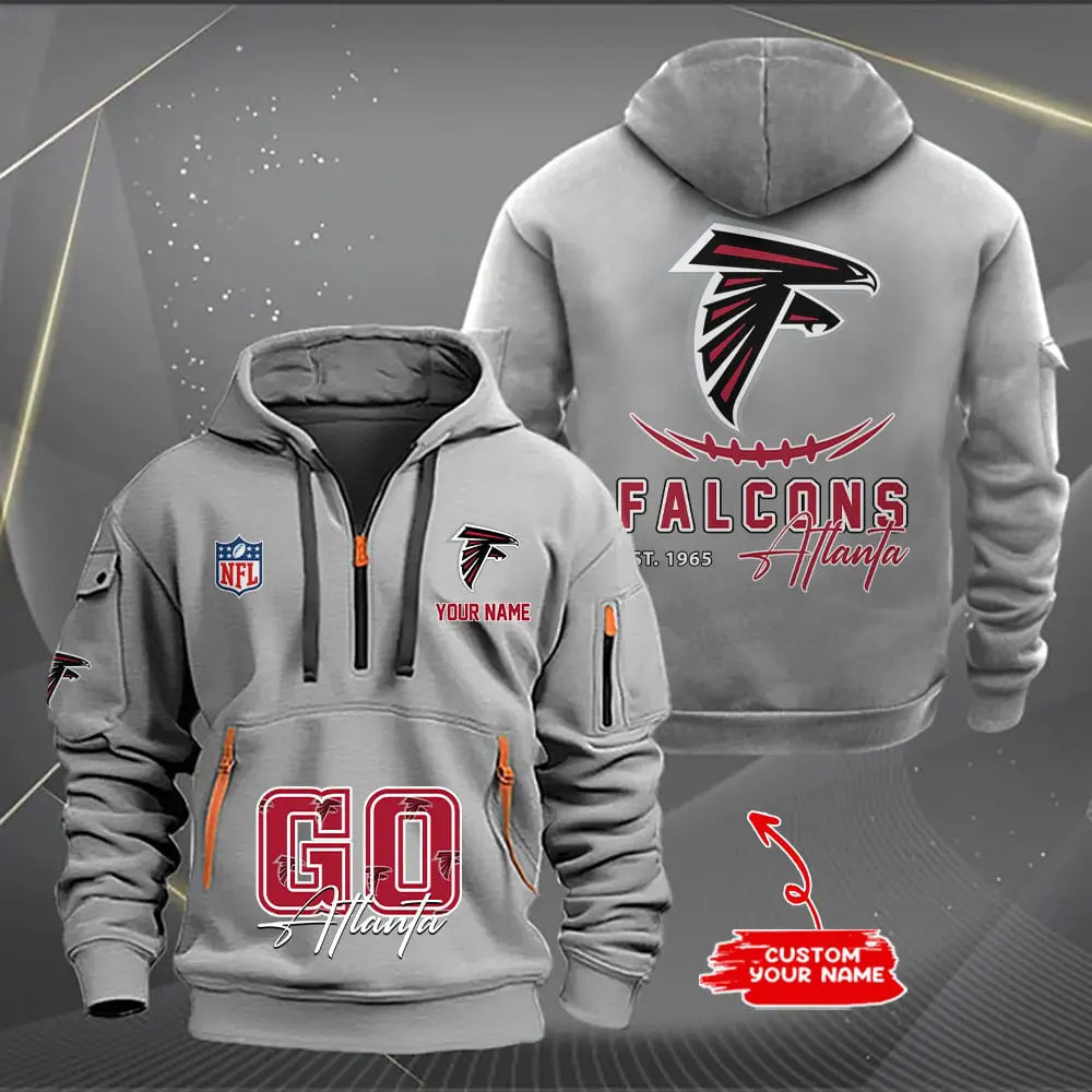 Atlanta Falcons New Personalized Quarter Men's Hoodie NH24