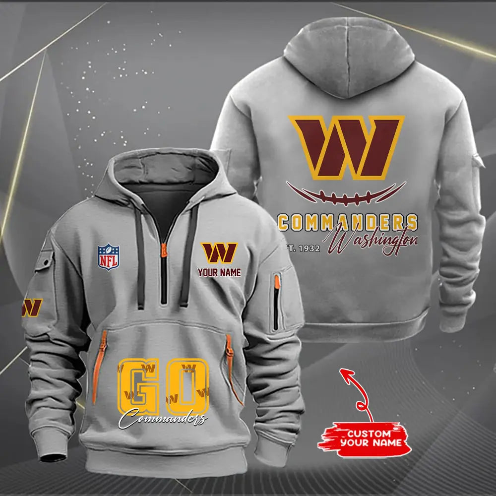 Washington Commanders New Personalized Quarter Men's Hoodie NH24