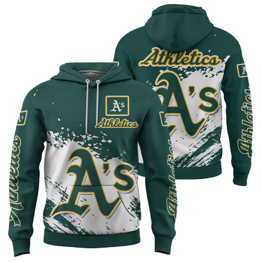 Athletics Green Color MLB Hoodie For Big Fan NH24 