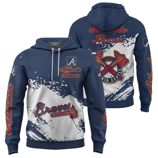Atlanta Braves Blue Color MLB Hoodie For Big Fan NH24 