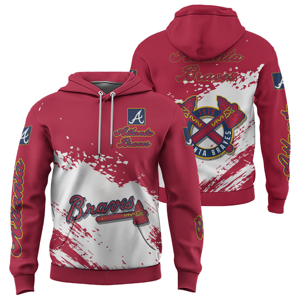 Atlanta Braves Red Color MLB Hoodie For Big Fan NH24 