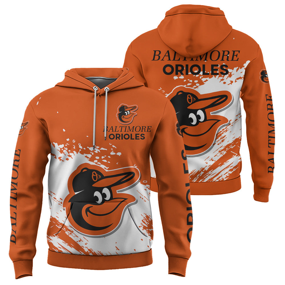 Baltimore Orioles Orange Color MLB Hoodie For Big Fan NH24 