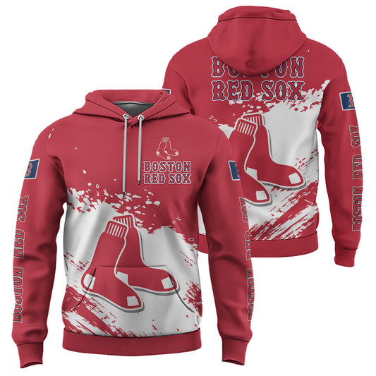Boston Red Sox Red Color MLB Hoodie For Big Fan NH24 