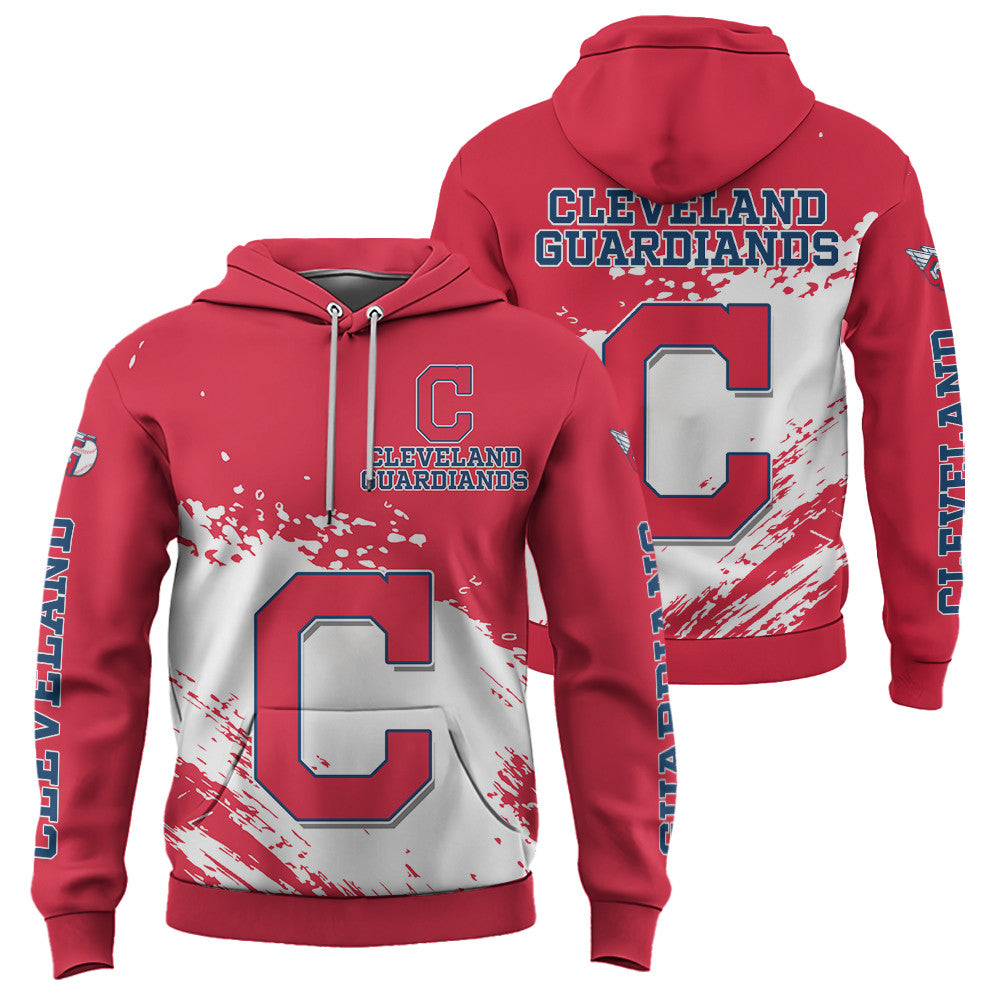 Cleveland Guardians Red Color MLB Hoodie For Big Fan NH24 