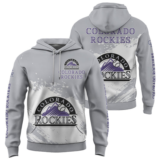 Colorado Rockies Gray Color MLB Hoodie For Big Fan NH24 