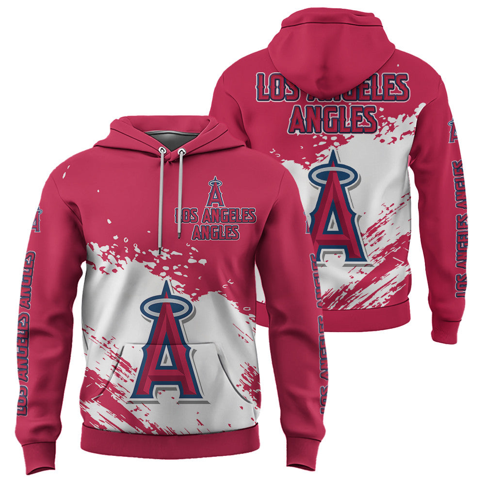 Los Angeles Angles Red Color MLB Hoodie For Big Fan NH24 