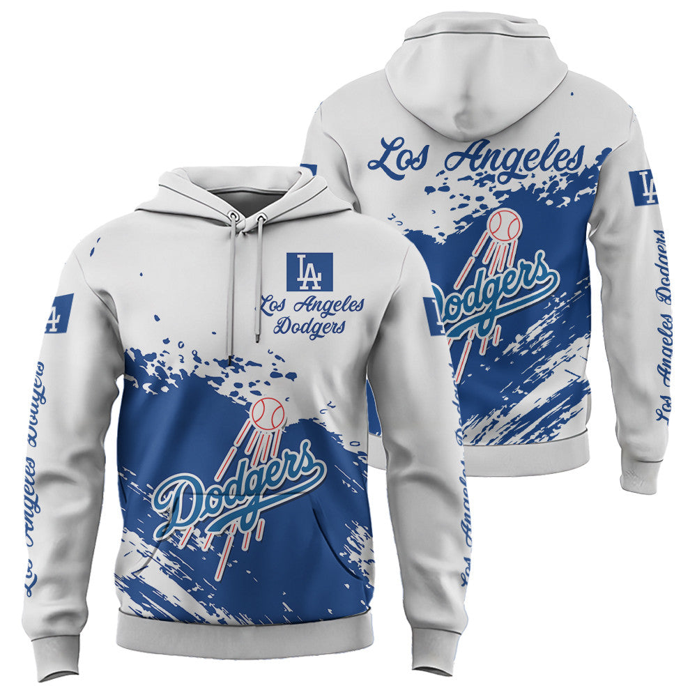 Los Angeles Dodgers White Color MLB Hoodie For Big Fan NH24 