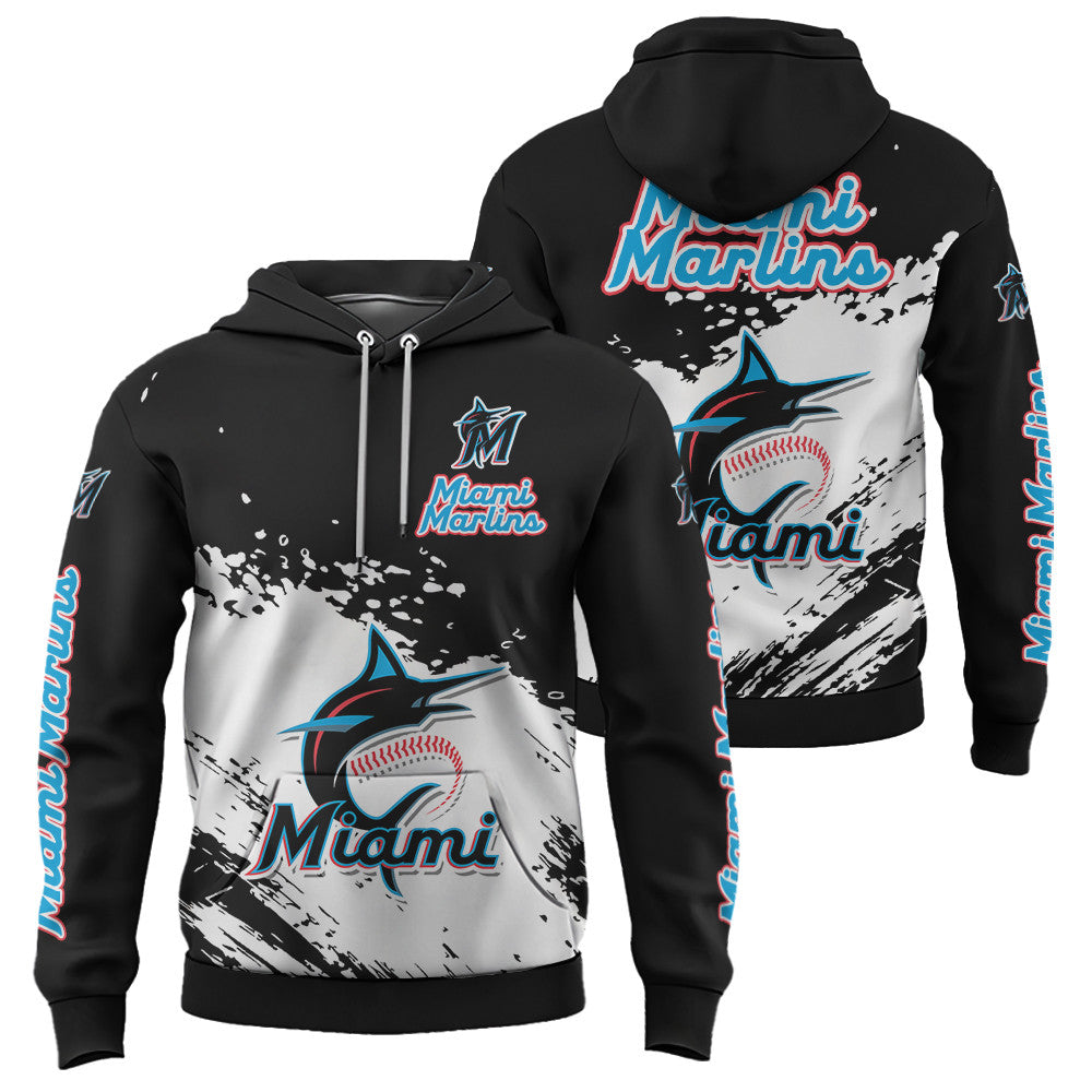 Miami Marlins Black Color MLB Hoodie For Big Fan NH24 
