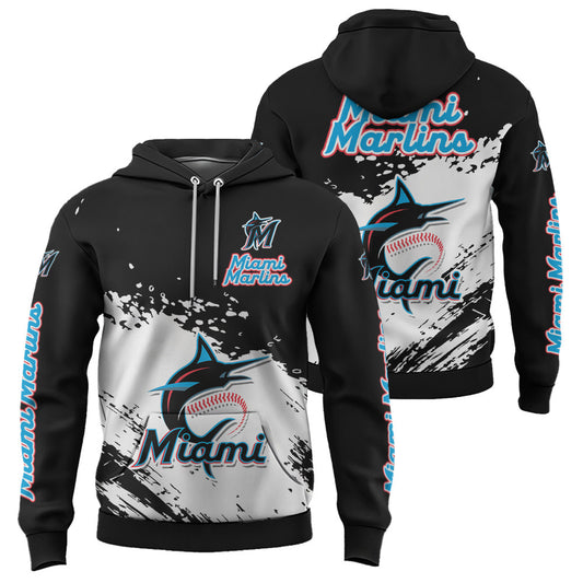 Miami Marlins Black Color MLB Hoodie For Big Fan NH24 
