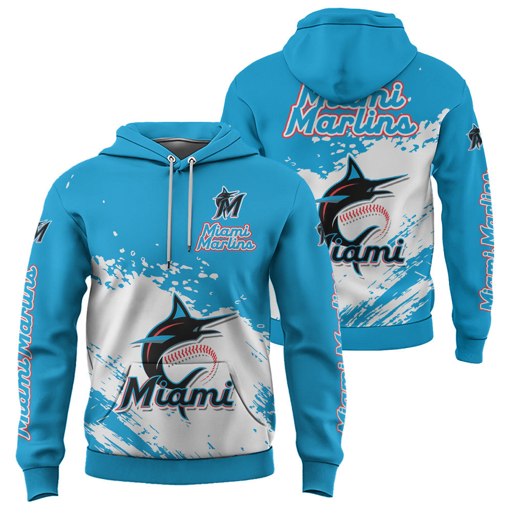 Miami Marlins Blue Color MLB Hoodie For Big Fan NH24 