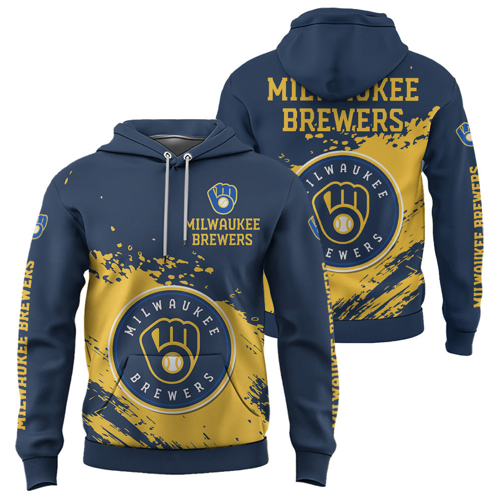 Milwaukee Brewers Blue Color MLB Hoodie For Big Fan NH24 
