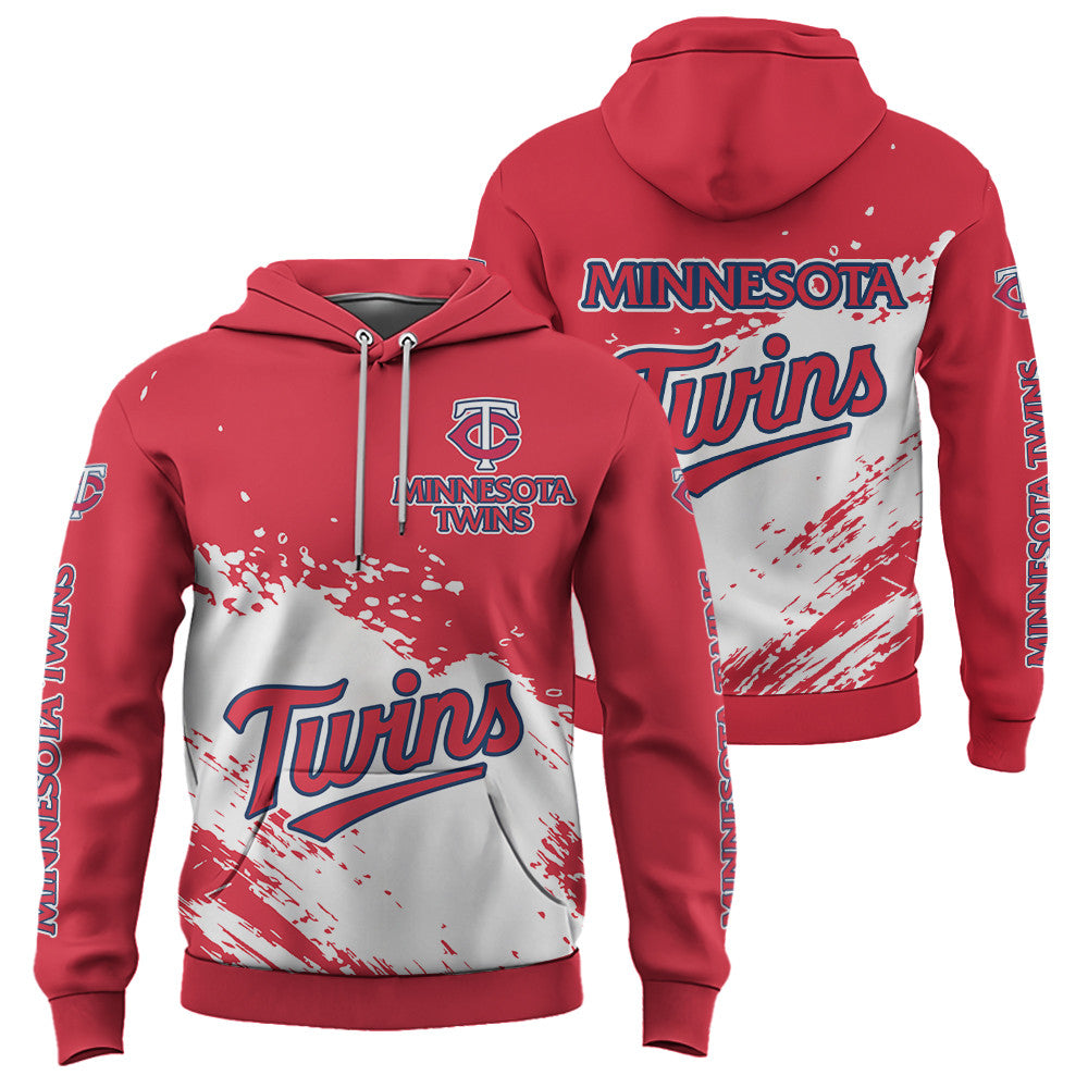 Minnesota Twins Red Color MLB Hoodie For Big Fan NH24 