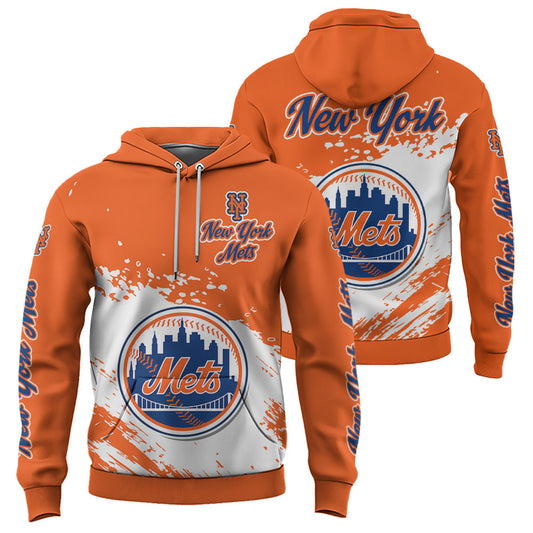 New York Mets Orange Color MLB Hoodie For Big Fan NH24 