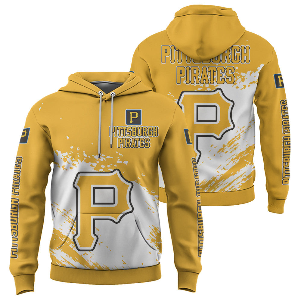 Pittsburgh Pirates Yellow Color MLB Hoodie For Big Fan NH24 