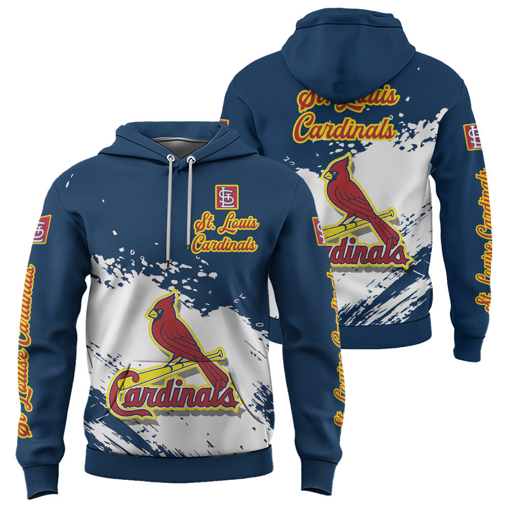 St Louis Cardinals Blue Color MLB Hoodie For Big Fan NH24 