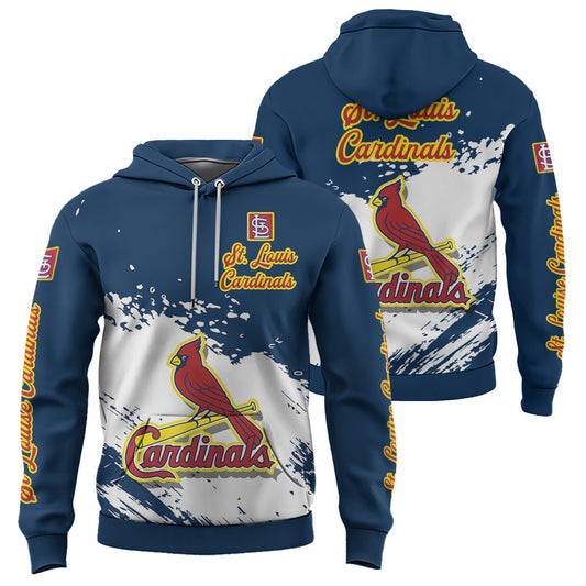 St Louis Cardinals Blue Color MLB Hoodie For Big Fan NH24 