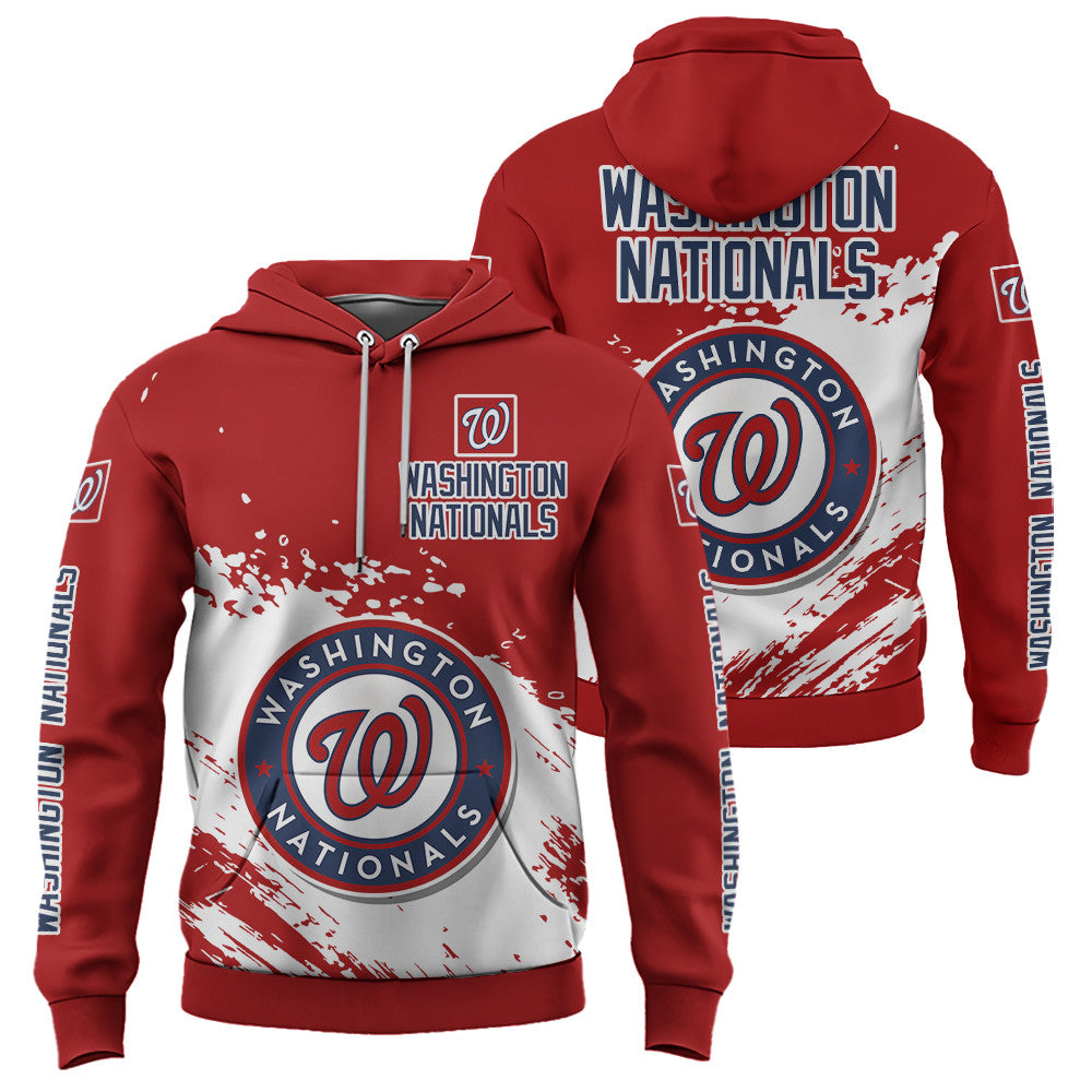 Washington Nationals Red Color MLB Hoodie For Big Fan NH24 
