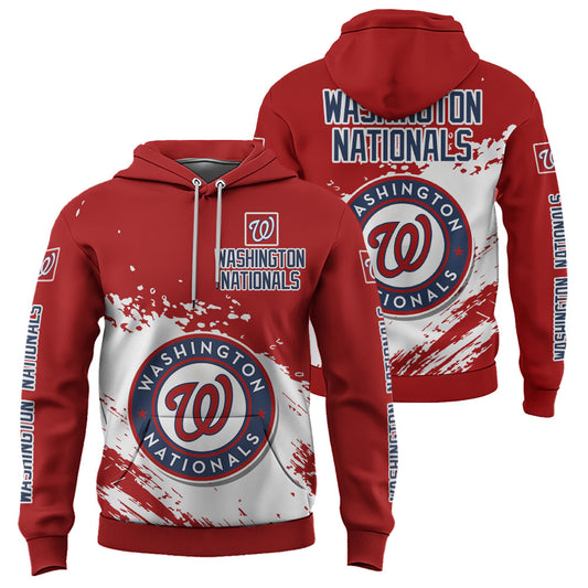 Washington Nationals Red Color MLB Hoodie For Big Fan NH24 