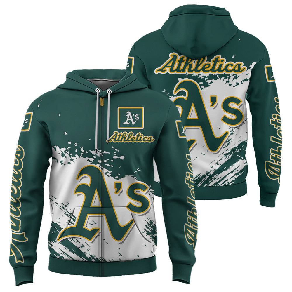 Athletics Green Color MLB Hoodie For Big Fan NH24 