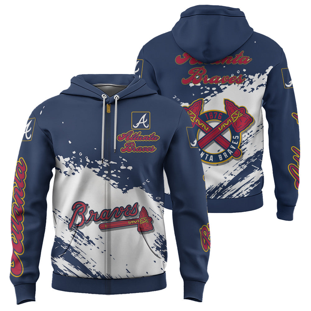 Atlanta Braves Blue Color MLB Hoodie For Big Fan NH24 