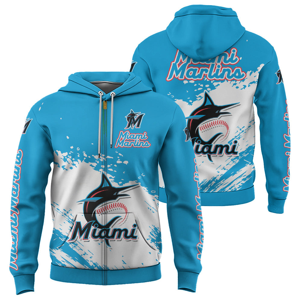 Miami Marlins Blue Color MLB Hoodie For Big Fan NH24 