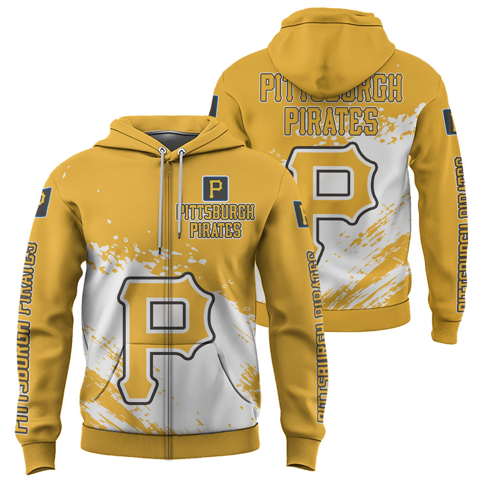 Pittsburgh Pirates Yellow Color MLB Hoodie For Big Fan NH24 