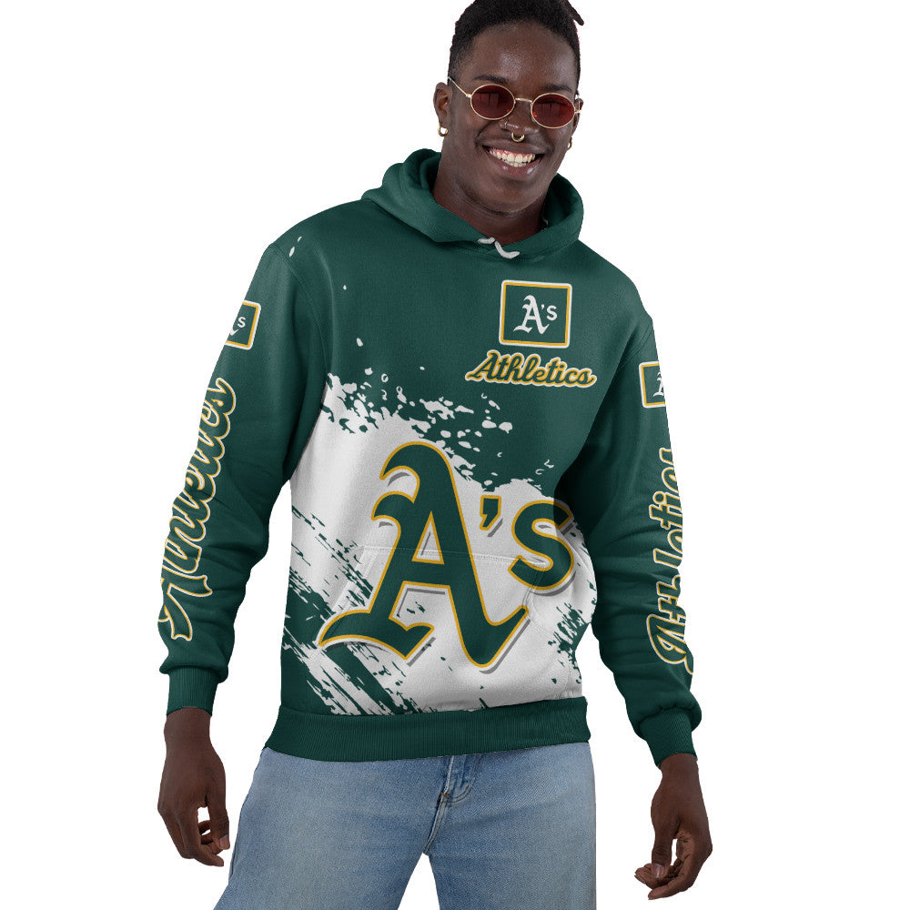Athletics Green Color MLB Hoodie For Big Fan NH24 
