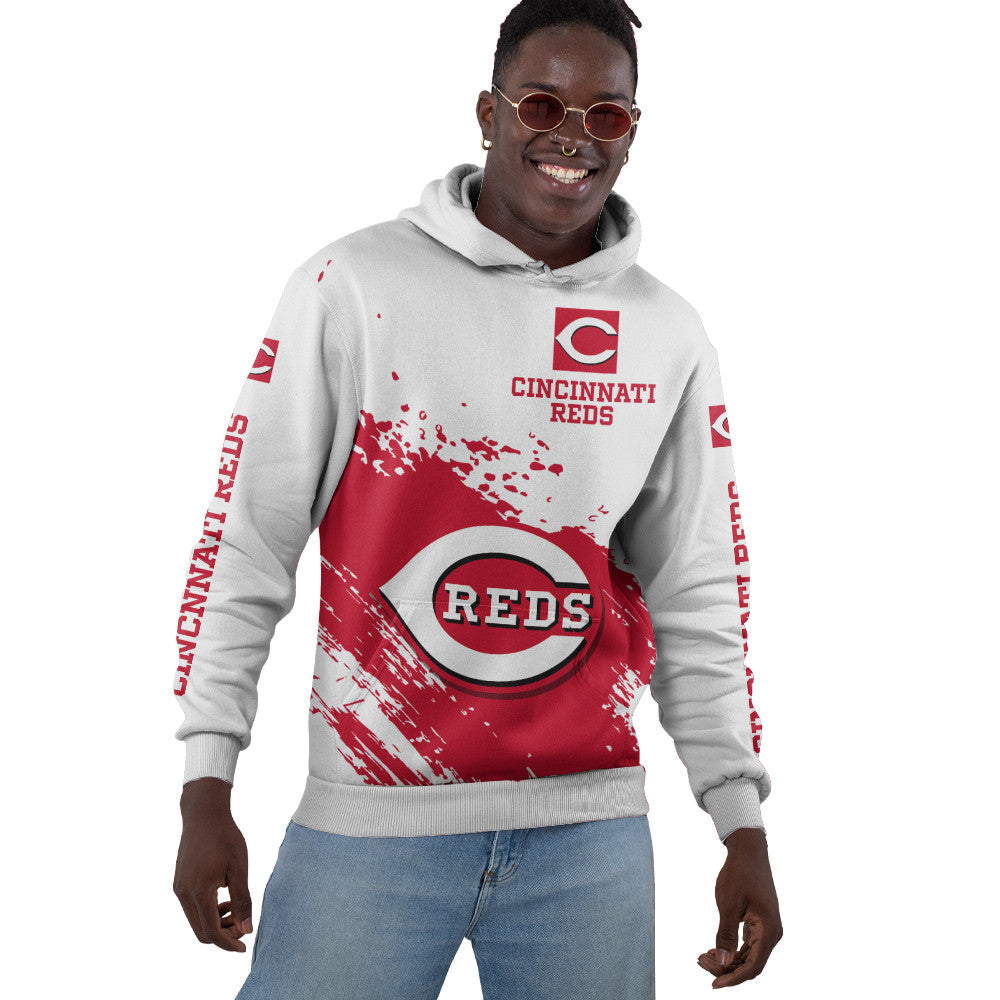 Cincinnati Reds White Color MLB Hoodie For Big Fan NH24 