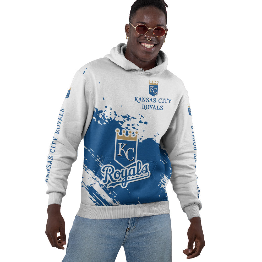 Kansas City Royals White Color MLB Hoodie For Big Fan NH24 