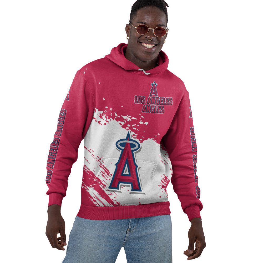 Los Angeles Angles Red Color MLB Hoodie For Big Fan NH24 