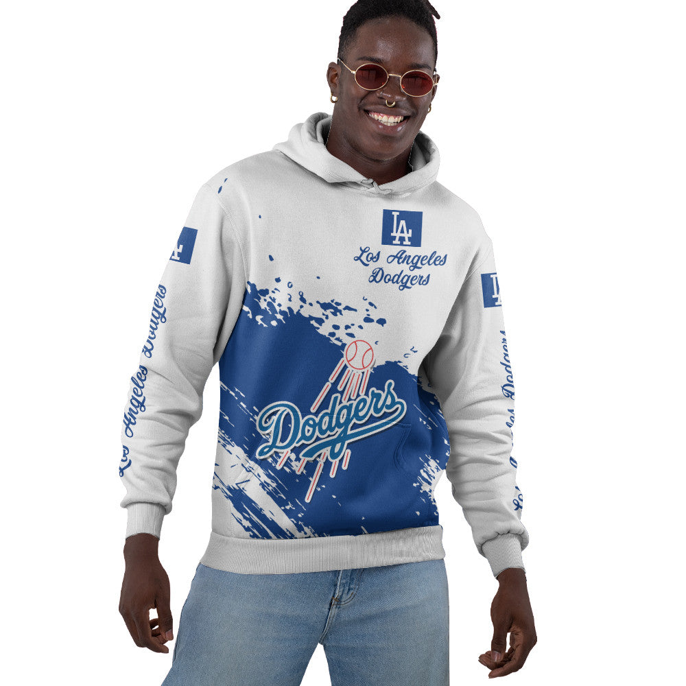 Los Angeles Dodgers White Color MLB Hoodie For Big Fan NH24 