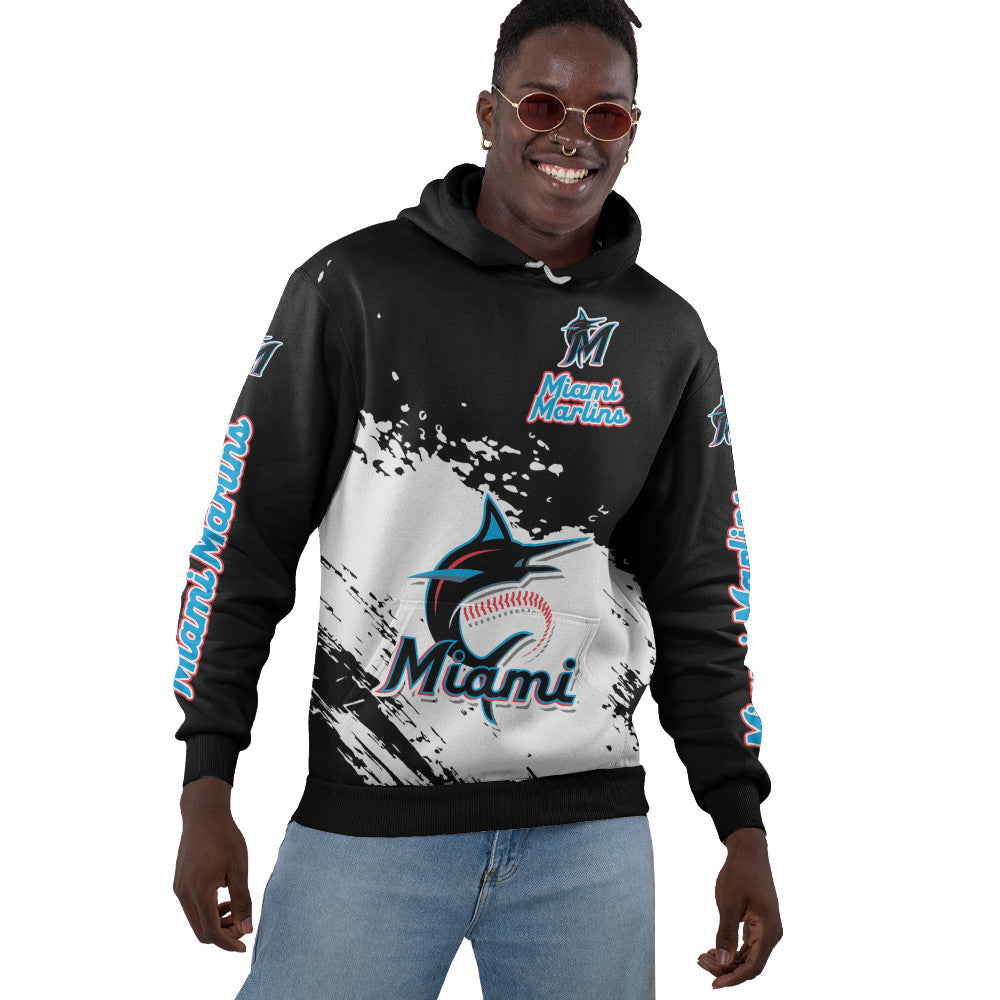 Miami Marlins Black Color MLB Hoodie For Big Fan NH24 
