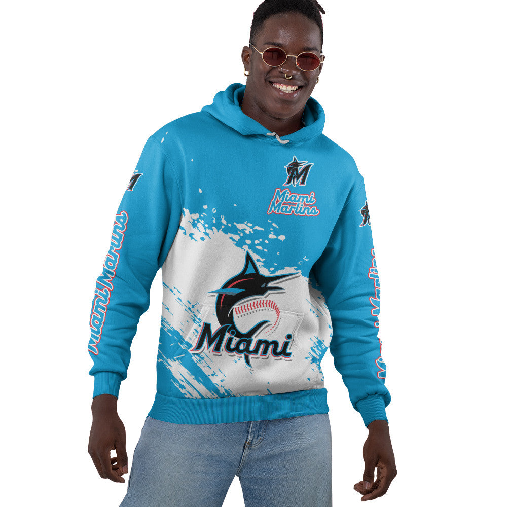 Miami Marlins Blue Color MLB Hoodie For Big Fan NH24 
