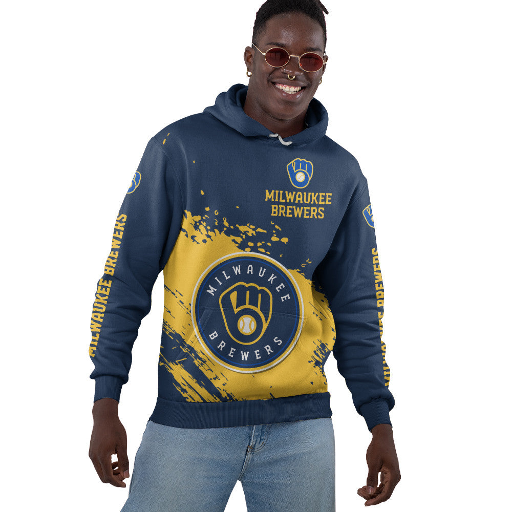 Milwaukee Brewers Blue Color MLB Hoodie For Big Fan NH24 