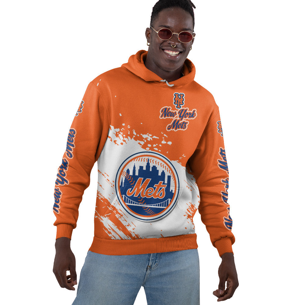 New York Mets Orange Color MLB Hoodie For Big Fan NH24 