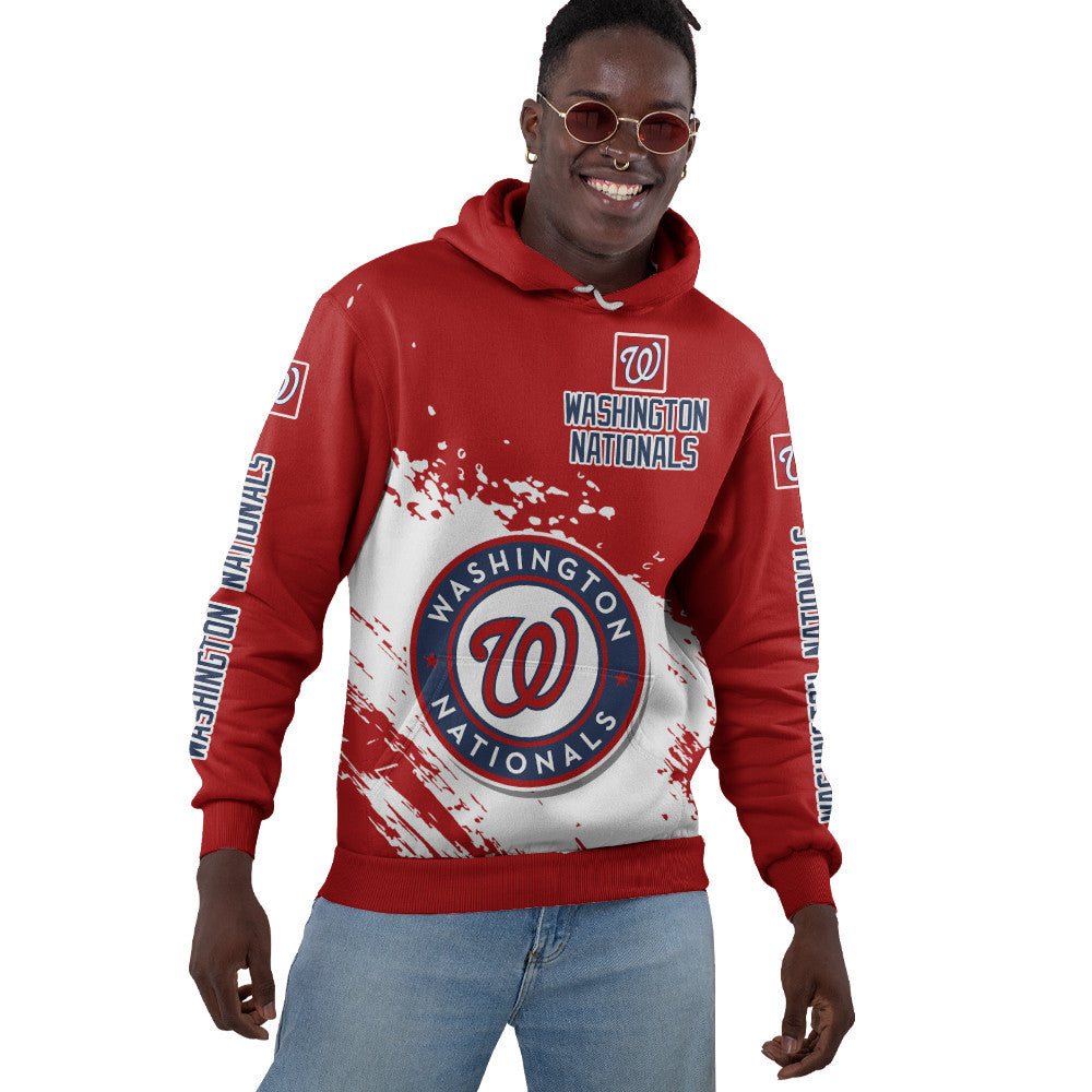 Washington Nationals Red Color MLB Hoodie For Big Fan NH24 