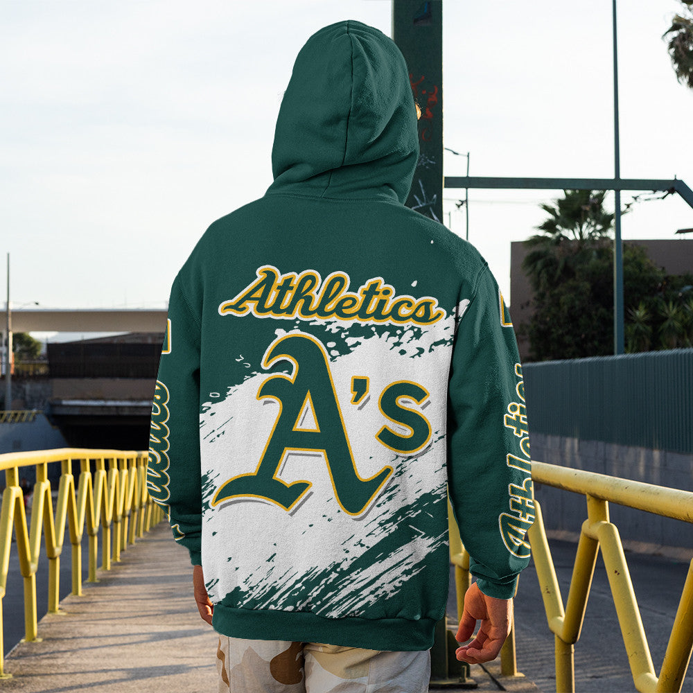 Athletics Green Color MLB Hoodie For Big Fan NH24 