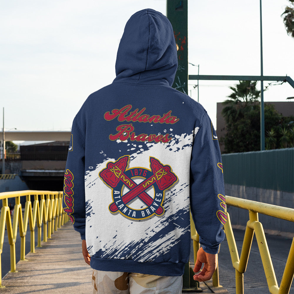 Atlanta Braves Blue Color MLB Hoodie For Big Fan NH24 