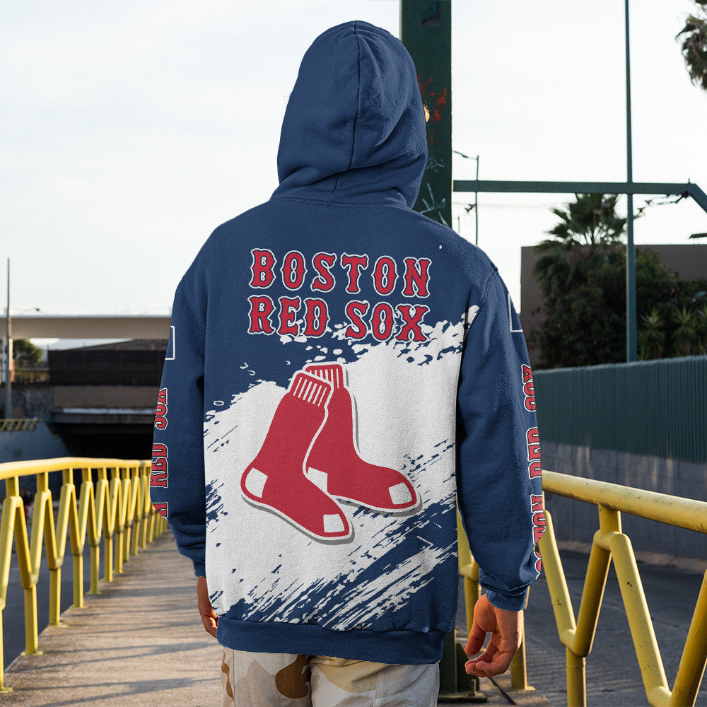 Boston Red Sox Blue Color MLB Hoodie For Big Fan NH24 