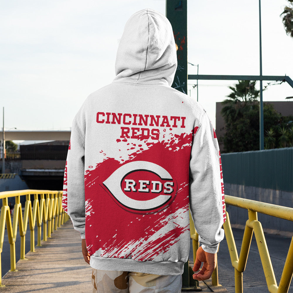 Cincinnati Reds White Color MLB Hoodie For Big Fan NH24 
