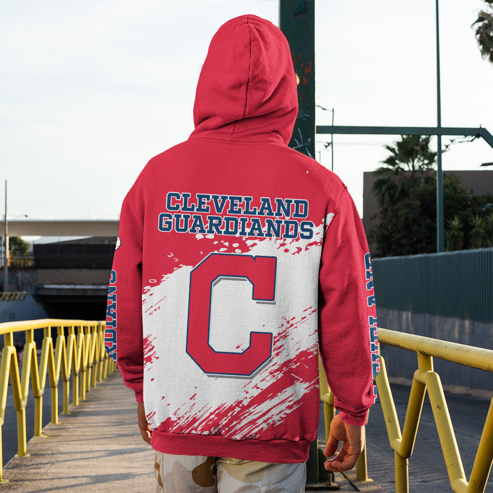 Cleveland Guardians Red Color MLB Hoodie For Big Fan NH24 