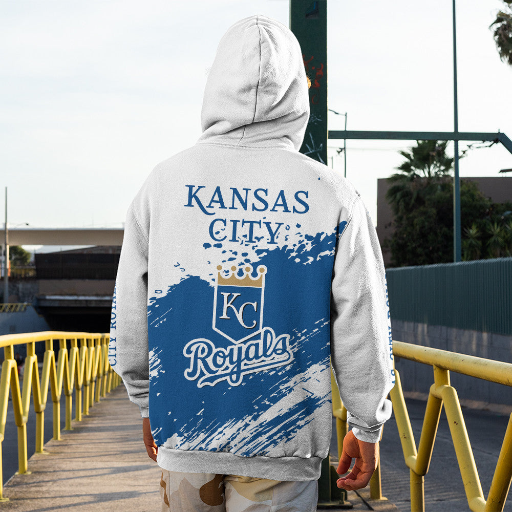 Kansas City Royals White Color MLB Hoodie For Big Fan NH24 