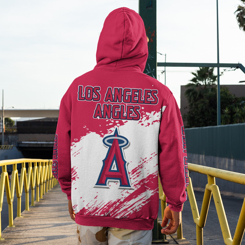 Los Angeles Angles Red Color MLB Hoodie For Big Fan NH24 