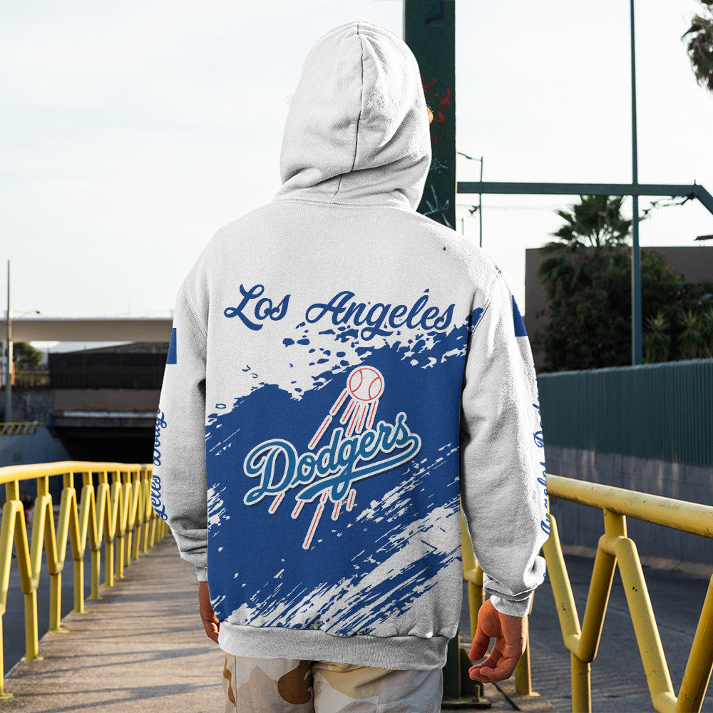 Los Angeles Dodgers White Color MLB Hoodie For Big Fan NH24 