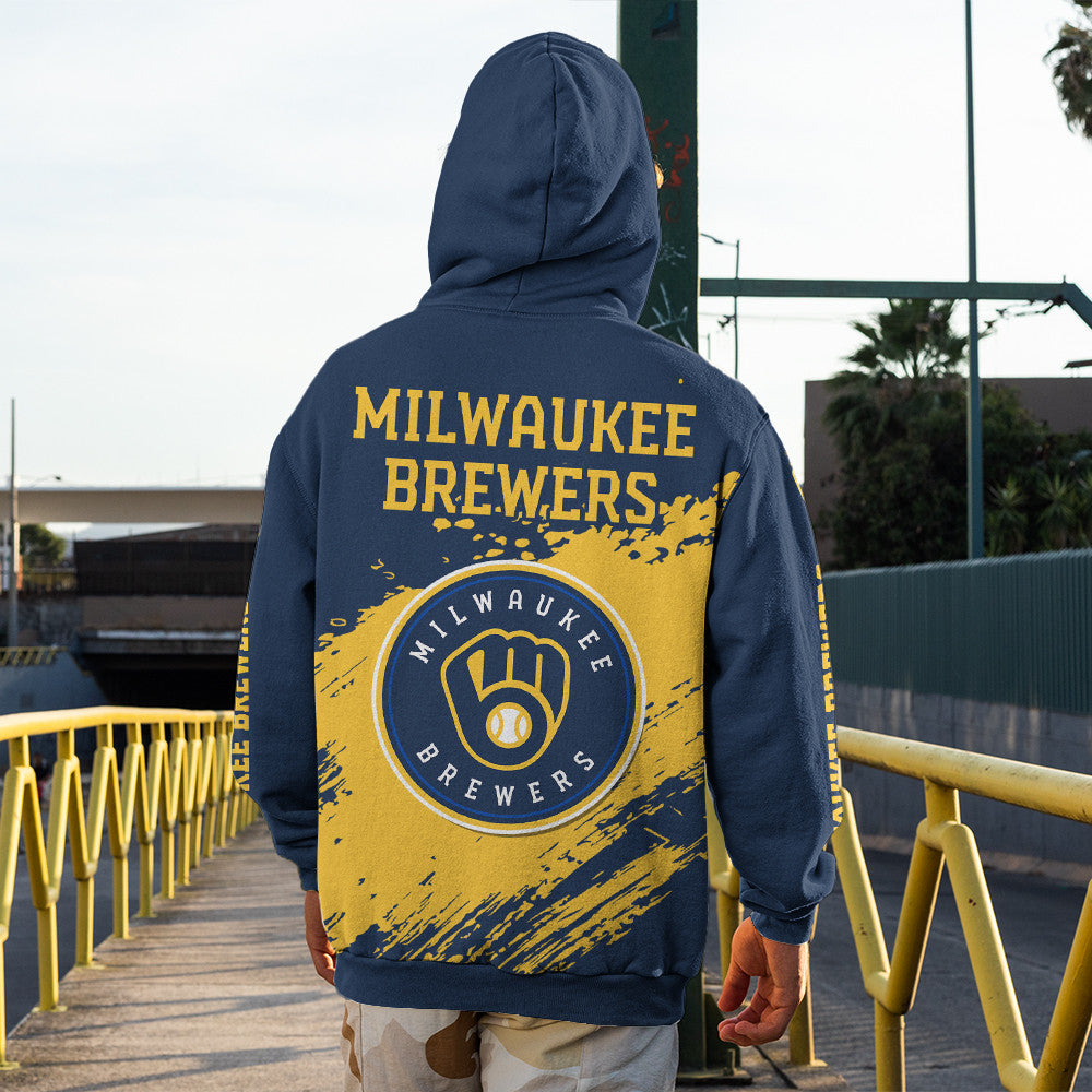 Milwaukee Brewers Blue Color MLB Hoodie For Big Fan NH24 
