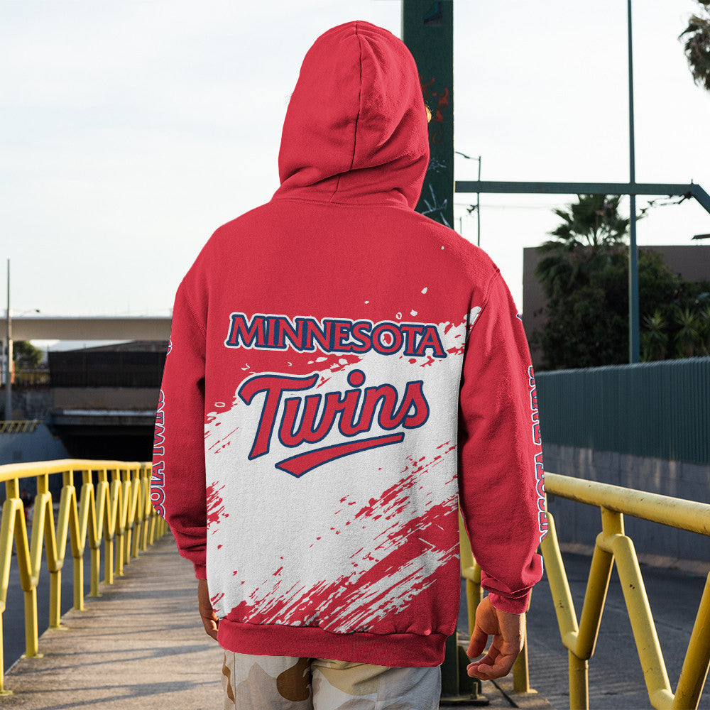 Minnesota Twins Red Color MLB Hoodie For Big Fan NH24 